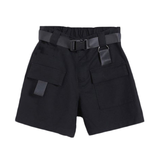 Plus Size Women Summer Shorts With Belt 2019 Fashion Casual Streetwear Cargo Shorts Feminino Army Green Short Femme short mujer