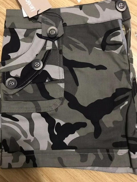 Wholesale High quality 2019 summer fashion camouflage shorts,women casual camo cargo shorts army military hot shorts W484