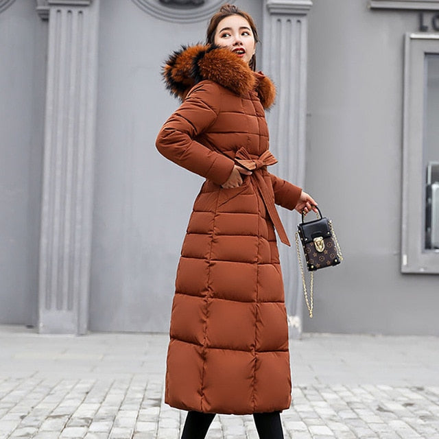 2019 New Arrival Fashion Slim X-Long Women Winter Jacket Cotton Padded Warm Thicken Ladies Coat Long Coats Parka Womens Jackets