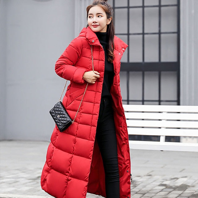 2019 New Arrival Fashion Slim X-Long Women Winter Jacket Cotton Padded Warm Thicken Ladies Coat Long Coats Parka Womens Jackets