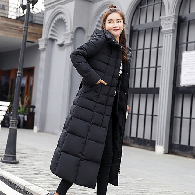 2019 New Arrival Fashion Slim X-Long Women Winter Jacket Cotton Padded Warm Thicken Ladies Coat Long Coats Parka Womens Jackets