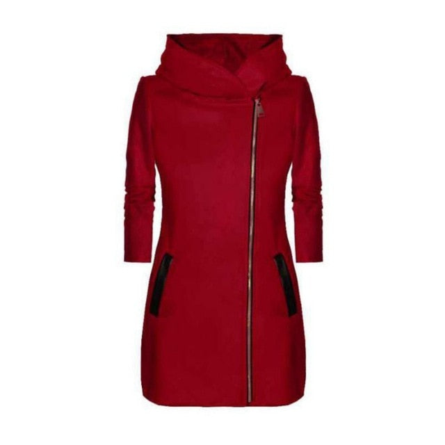 wholesale Women Casual Warm Thicken Velvet Jacket Hooded Plus Size 5XL New Autumn Women Turtleneck Zipper Coat