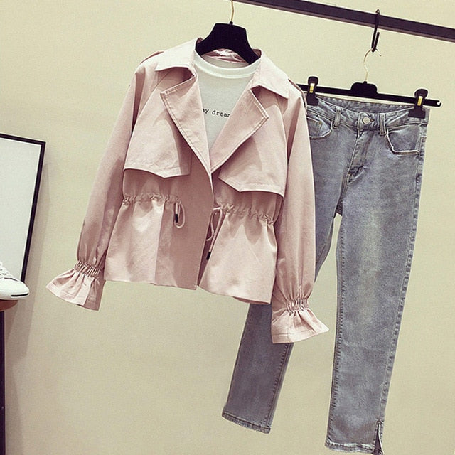 Spring Autumn Trench Coat Women Short Coat Slim Trench Coat For Women Plus Size Women Coats And coats Women Cloth Windbreakers