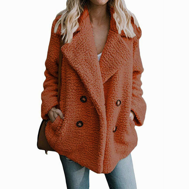 Vintage fluffy faux fur coat women Short furry fake fur winter outerwear pink grey coat autumn casual party overcoat