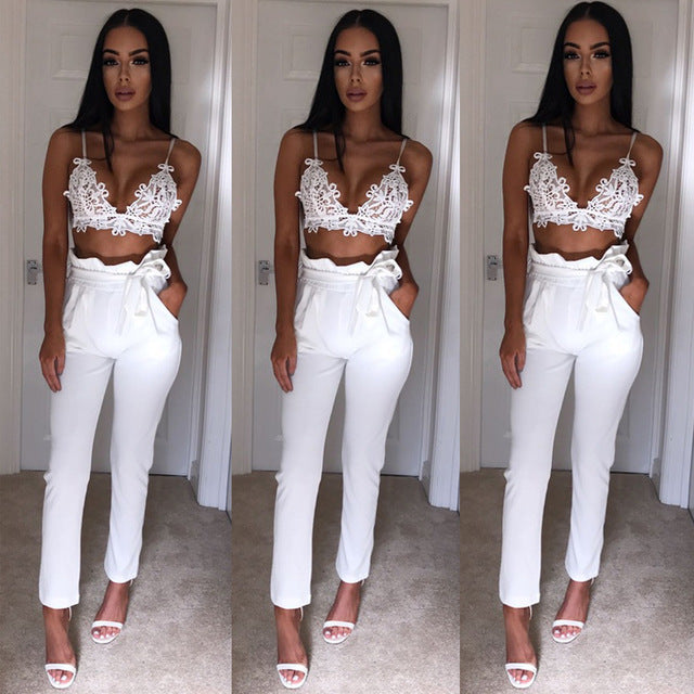 2020 Fashion Women Pants Spring Autumn Pencil Trousers Solid Ladies Drawstring High Waist Pants Streetwear Office Lady Trousers