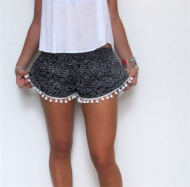 Summer Women Short Brand Plus Big Size 5xl Tassel Flower Print Cheap Clothes China Casual Female Fashion Clothing Ladies Shorts