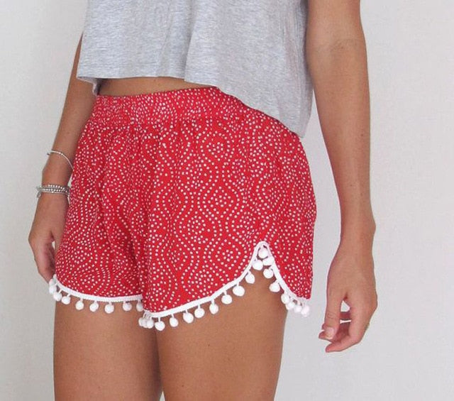 Summer Women Short Brand Plus Big Size 5xl Tassel Flower Print Cheap Clothes China Casual Female Fashion Clothing Ladies Shorts