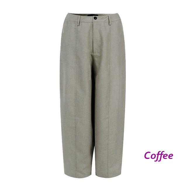 Casual Baggy Harem Pants Women's Autumn Trousers ZANZEA 2019 Vintage Front Zipper Pantalon Plus Size Cropped Pant Woman Palazzo