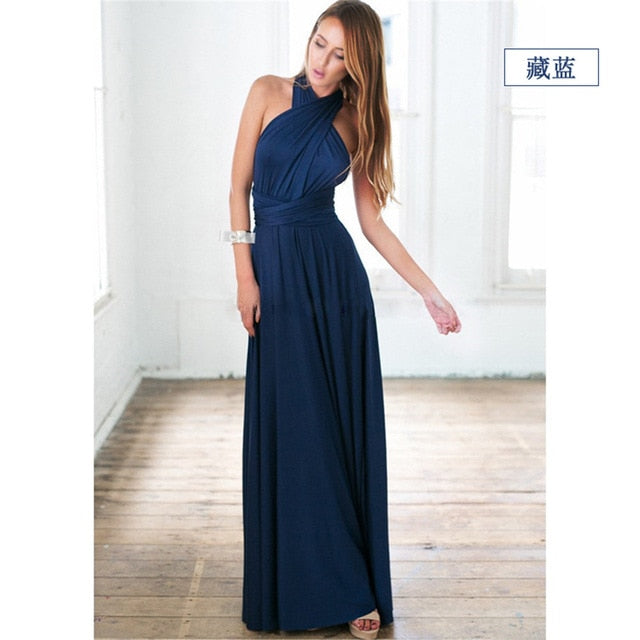High Quality 2019 Long Summer Convertible Bohemian Dresses Casual Bandage Evening Prom Club Party Infinity Multiway Maxi Dresses