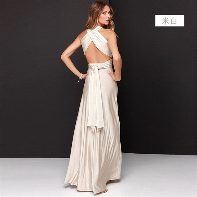 High Quality 2019 Long Summer Convertible Bohemian Dresses Casual Bandage Evening Prom Club Party Infinity Multiway Maxi Dresses