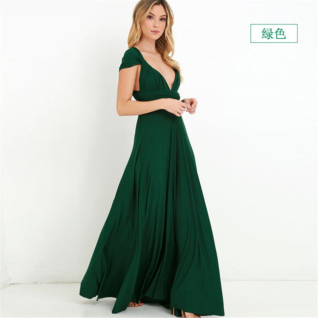 High Quality 2019 Long Summer Convertible Bohemian Dresses Casual Bandage Evening Prom Club Party Infinity Multiway Maxi Dresses