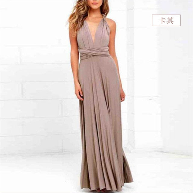 High Quality 2019 Long Summer Convertible Bohemian Dresses Casual Bandage Evening Prom Club Party Infinity Multiway Maxi Dresses
