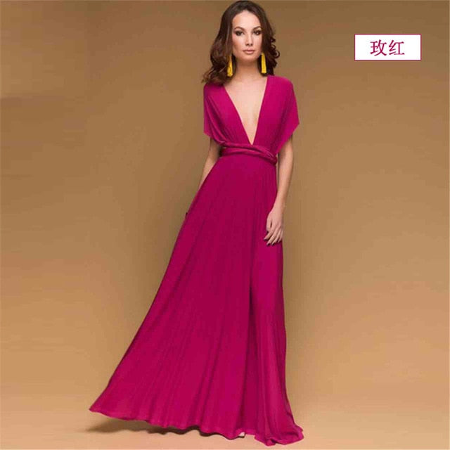 High Quality 2019 Long Summer Convertible Bohemian Dresses Casual Bandage Evening Prom Club Party Infinity Multiway Maxi Dresses