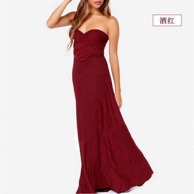 High Quality 2019 Long Summer Convertible Bohemian Dresses Casual Bandage Evening Prom Club Party Infinity Multiway Maxi Dresses