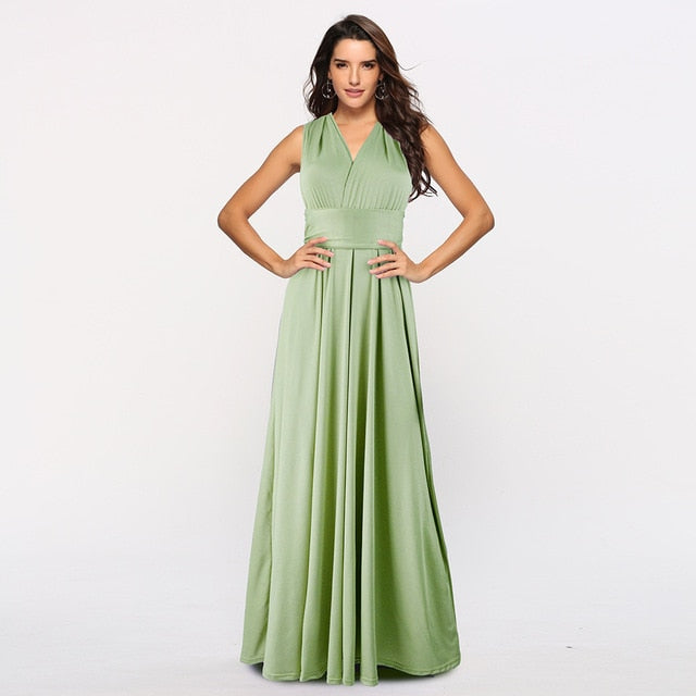 High Quality 2019 Long Summer Convertible Bohemian Dresses Casual Bandage Evening Prom Club Party Infinity Multiway Maxi Dresses