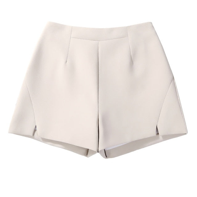 Short Pants Women Summer Elegant Office Lady High Waist Casual Suit Shorts New Arrival FashionTrend Wide Leg Shorts  DS50606