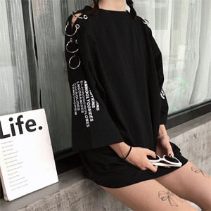 Women'S Spring Summer Korean Chic Retro Fashion Ring Printing Loose T-Shirts Students Female Harajuku Clothes Tshirt For Women